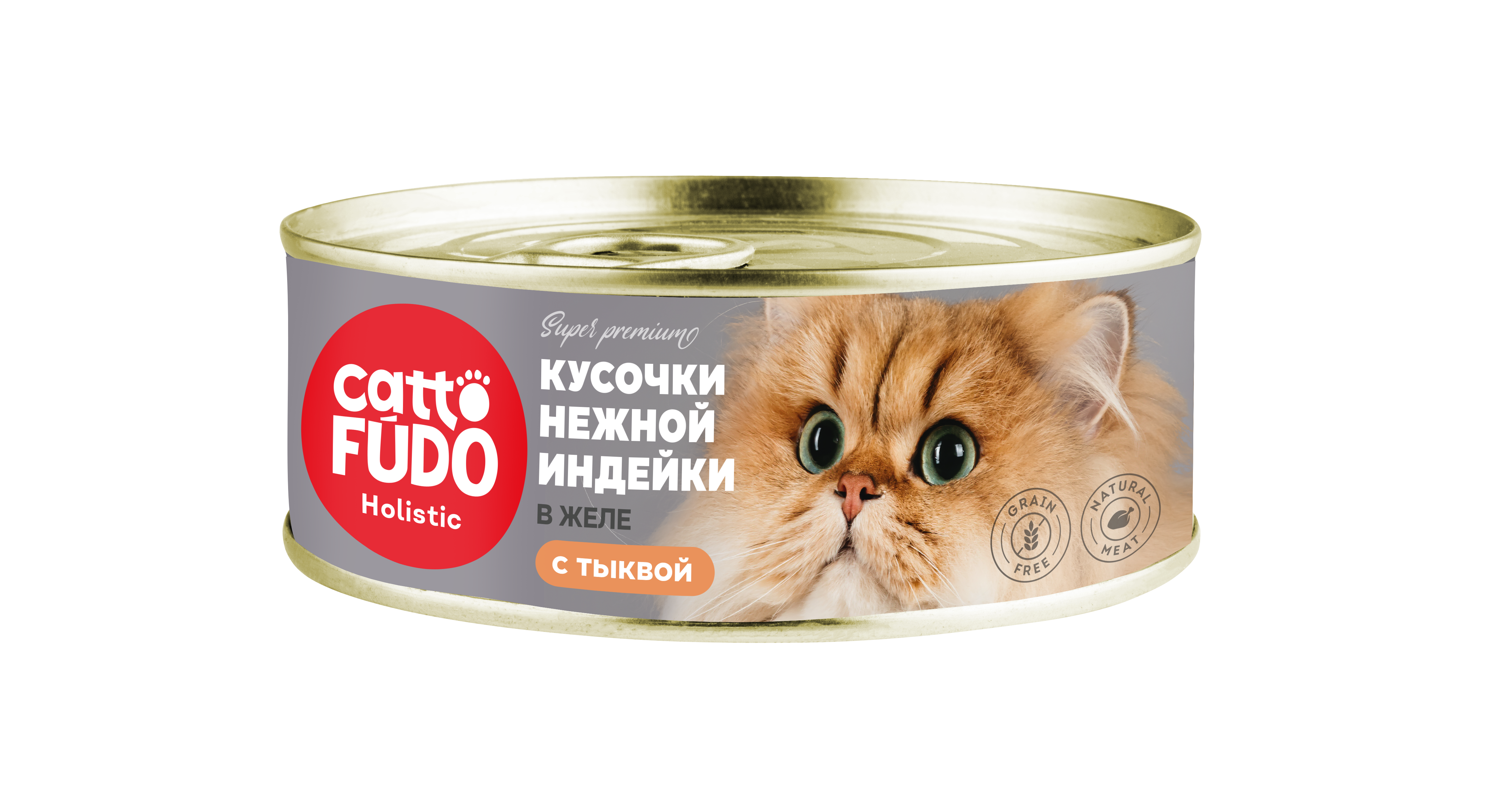 Cattofūdo Holistic консервы для кошек кусочки нежной индейки с тыквой в желе 80г фото, цены, купить