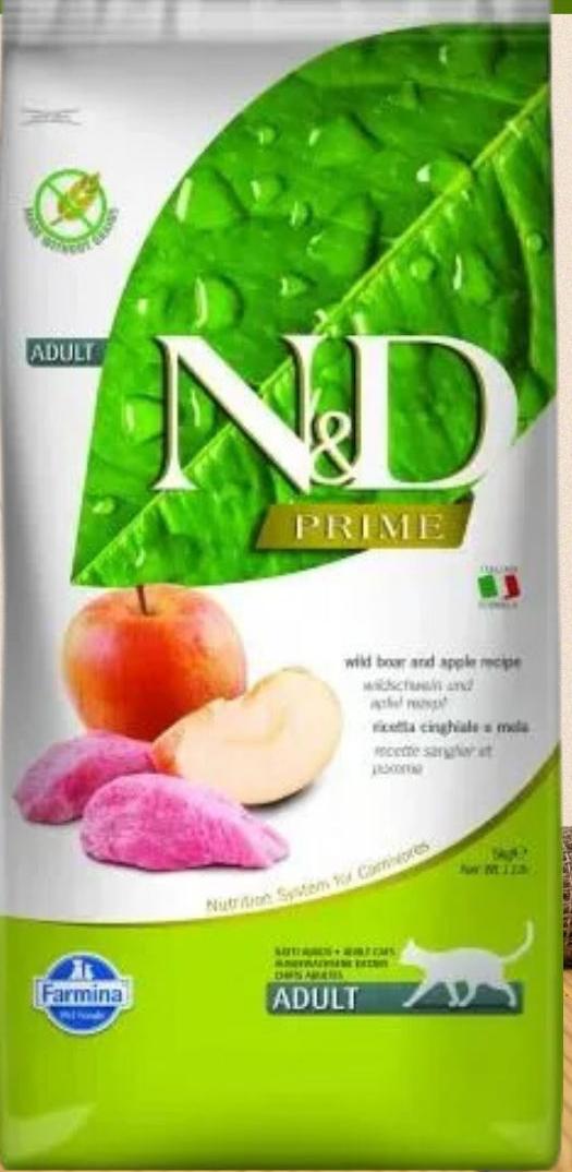 Farmina N&D PRIME  ADULT Boar&Apple кабан, яблоко для кошек 10кг фото, цены, купить