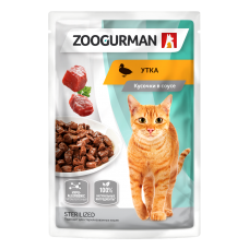 Zoogurman  пауч 85г утка в соусе для стерилизованных кошек фото, цены, купить