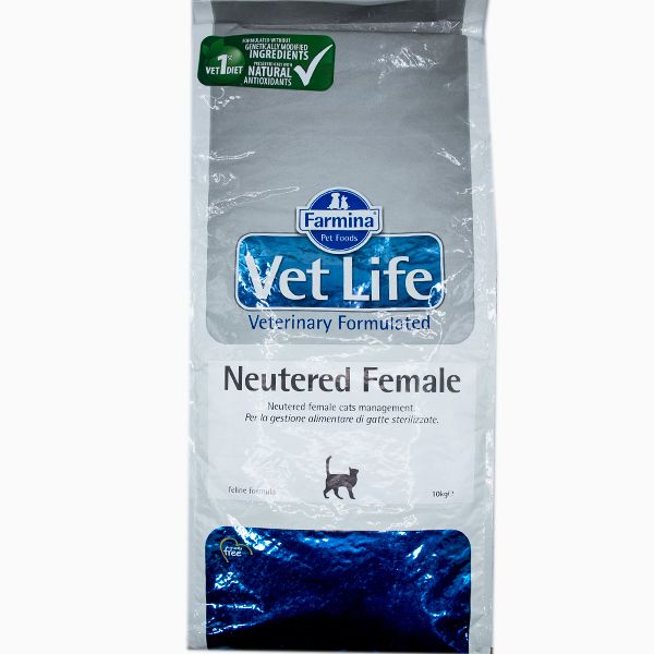 Farmina VetLife Neutered Female для стерилизованных, кастрированных кошек 10кг фото, цены, купить