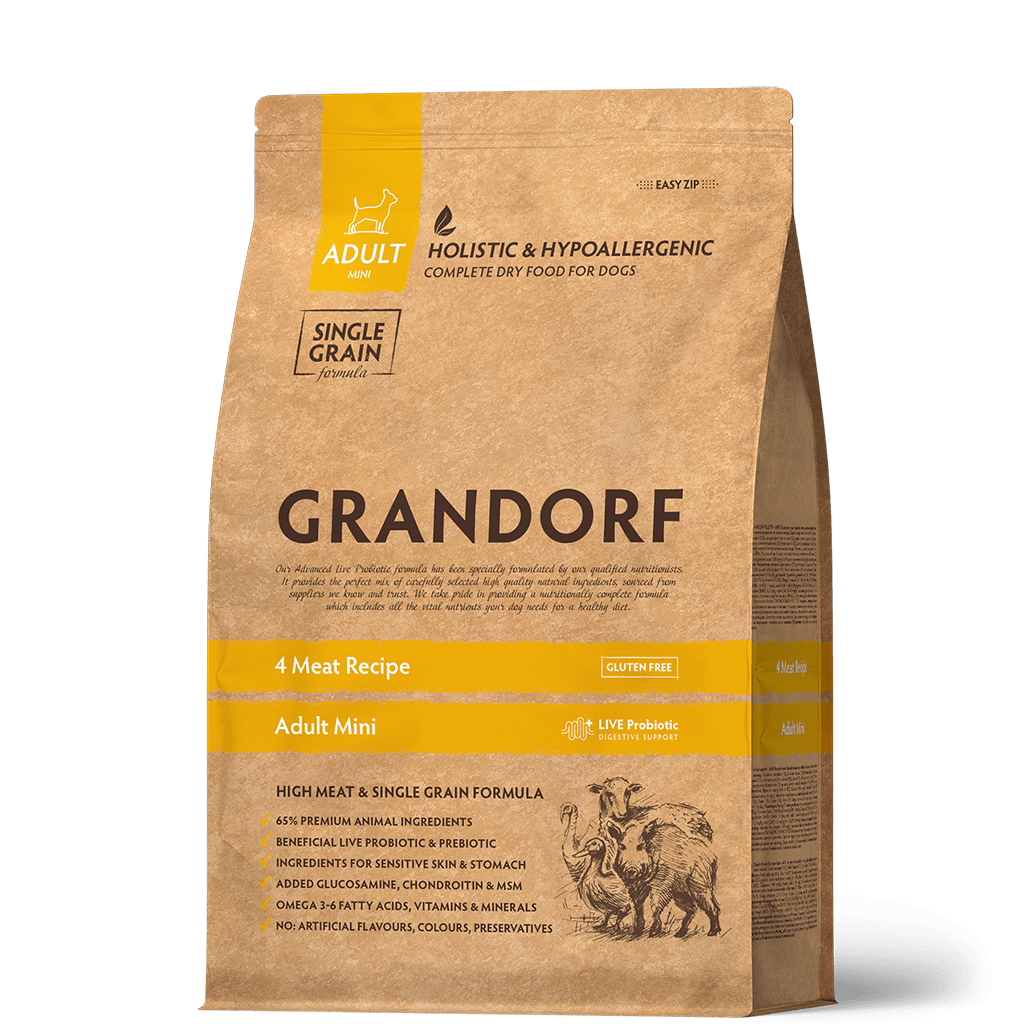 GRANDORF PROBIOTIC MINI 4вида мяса с пробиотиками для собак мини пород 1кг фото, цены, купить
