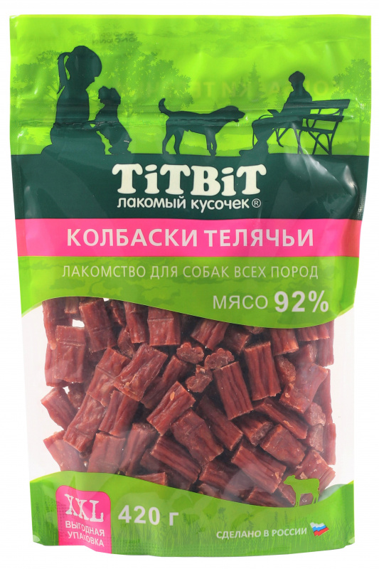 TiTBiT Колбаски Телячьи 420г XXL фото, цены, купить