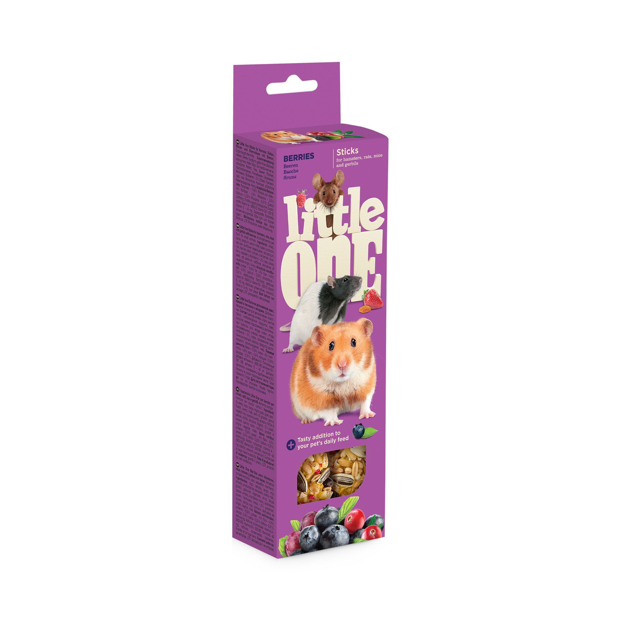 Колба Little One хомяки,крысы,песчанки Ягоды 2*60г  фото