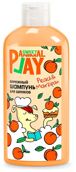 Animal Play Sweet - Шампунь ПЕРСИКОВЫЙ МАРЦИПАН Бережный для щенков и котят, 300мл фото, цены, купить