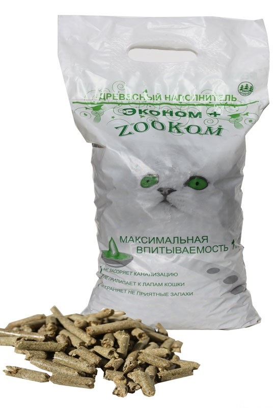 "ZOO KOM" наполнитель древесный 3кг (зеленый) фото, цены, купить