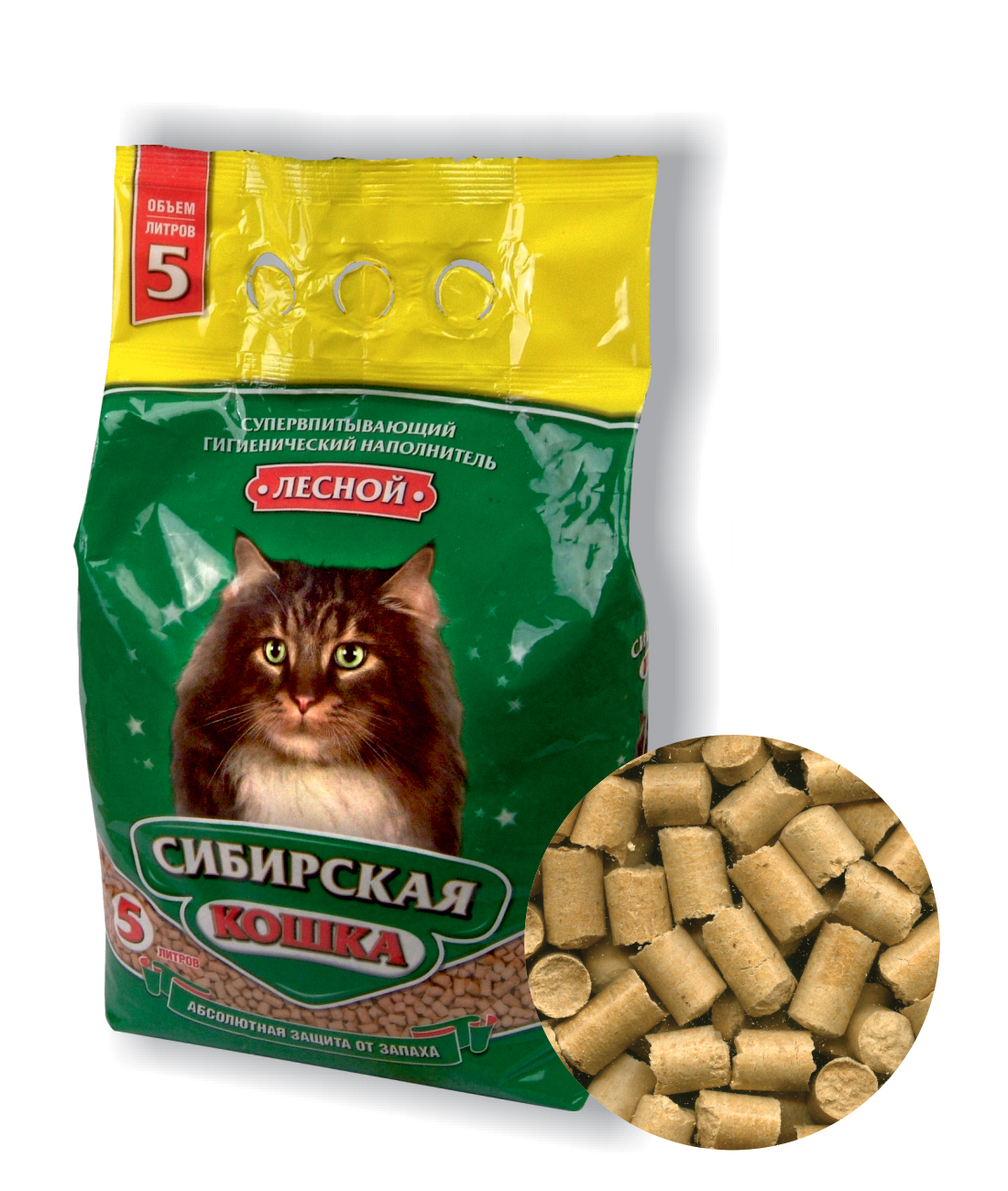 Сибирская Кошка "Лесной" 10л древесные гранулы фото, цены, купить