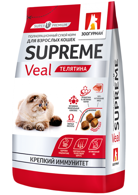 Zoogurman с телятиной для кошек 1,5кг фото, цены, купить