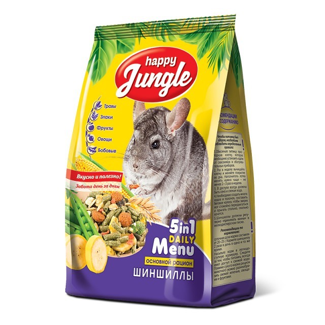 Happy Jungle 400г корм для шиншилл  фото, цены, купить