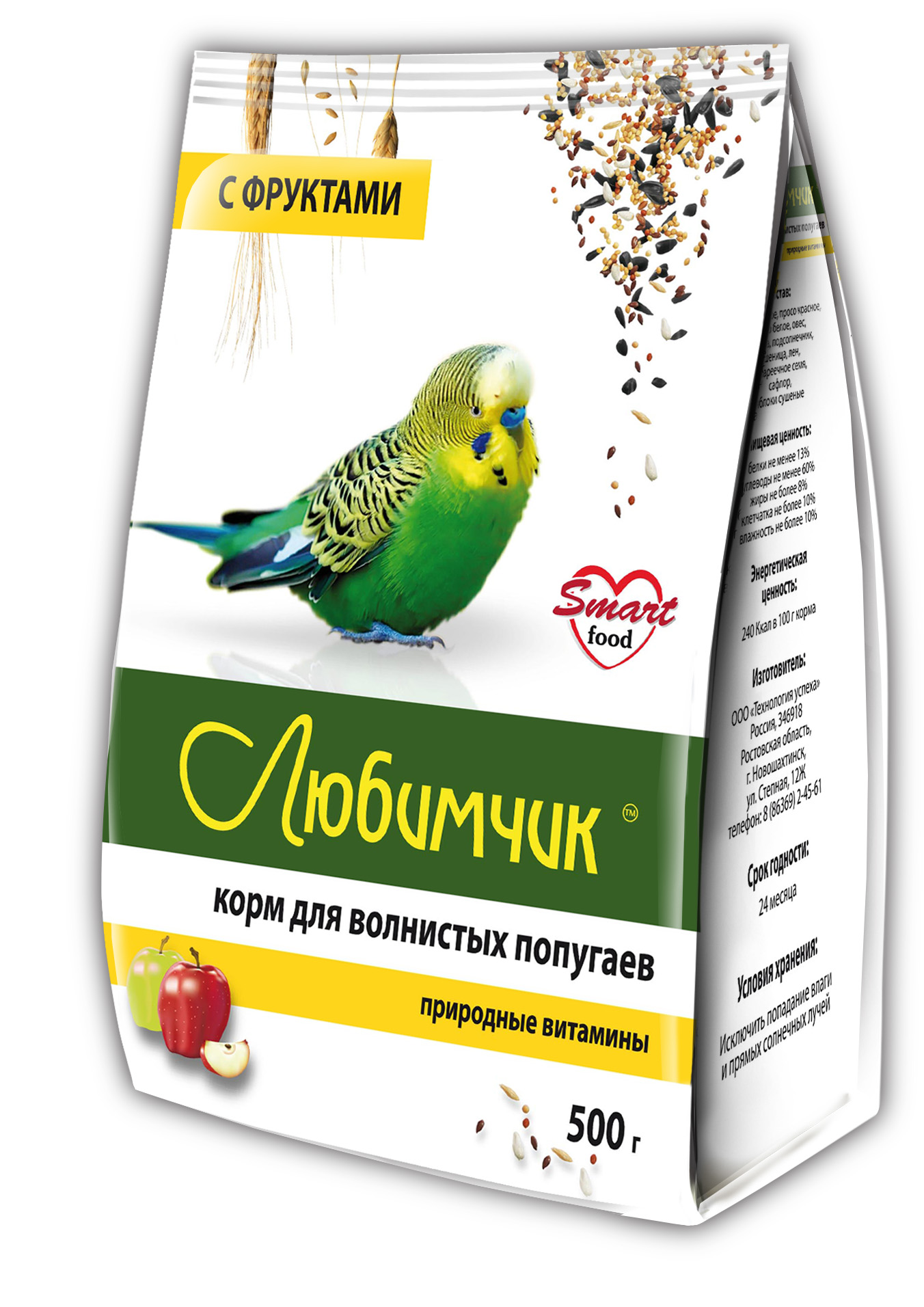 Любимчик Фрукты 500г для попугаев фото, цены, купить