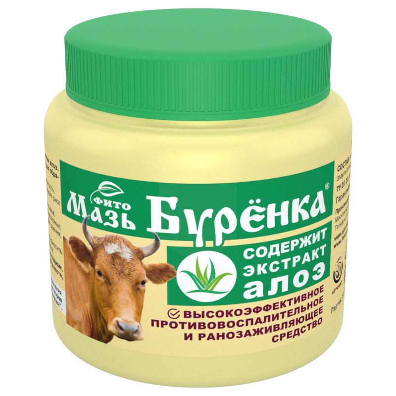 Мазь Буренка (серия Фито) с экстрактом алоэ (200г) (банка) фото, цены, купить