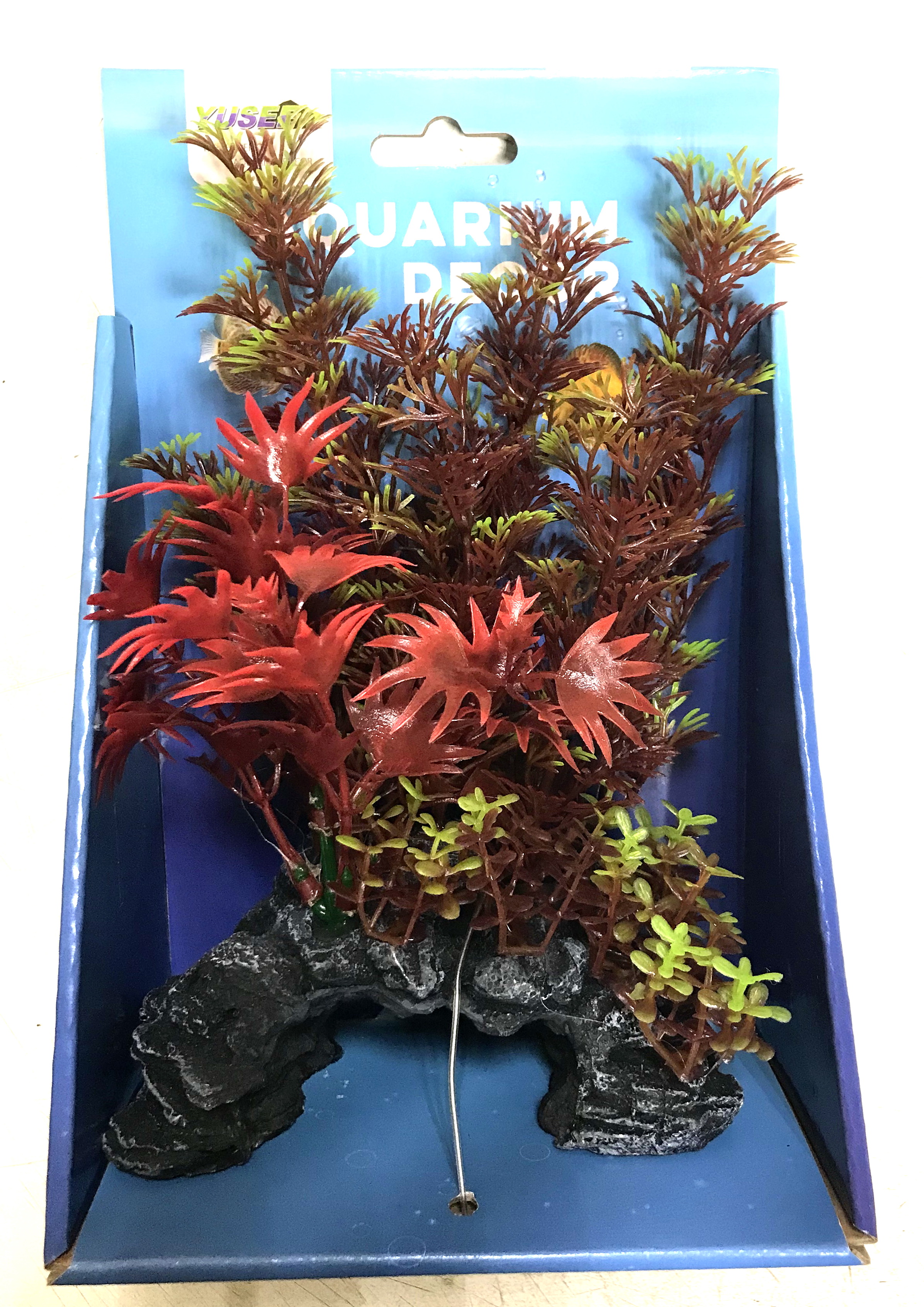 Акв Композиция "Скала с растениями" 12*7*8см (YS-192309) фото, цены, купить