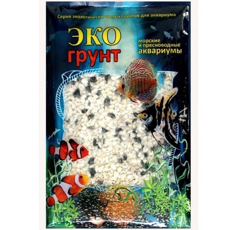 Грунт Медоса 3,5кг 2-5мм Мраморная крошка чёрно-белая блестящая  фото, цены, купить