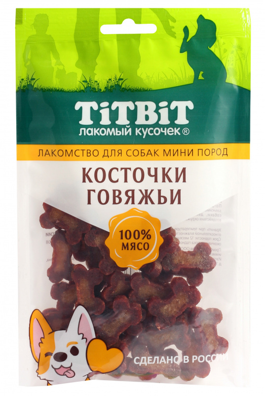 TiTBiT Косточки говяжьи для собак мини пород 100г фото, цены, купить
