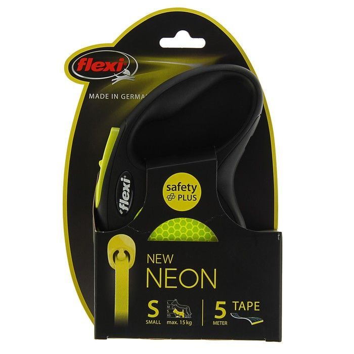 Рулетка Flexi NEON 1(S) 5м Лента до 15кг в Симферополе