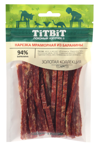 TiTBiT Золотая Коллекция Нарезка мраморная из баранины 80 г  фото, цены, купить