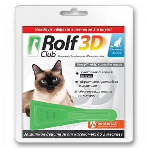 ROLF Club 3D  (Рольф Клуб)  для кошек более 4кг (1 пипетка)  фото, цены, купить