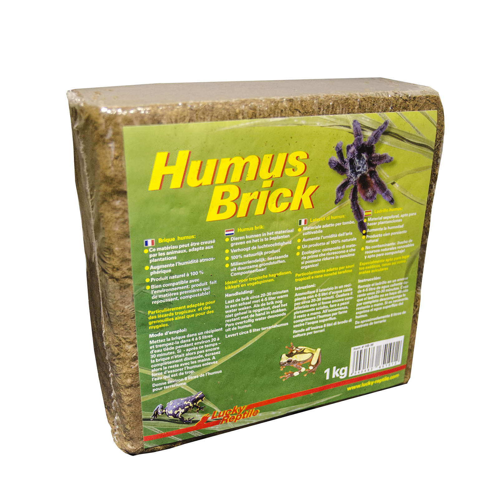 Субстрат для террариумов "Humus Brick" LUCKY REPTILE коричневый 1кг фото, цены, купить