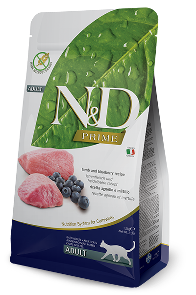 Farmina N&D Adult Lamb&Blueberry ягненок, черника 5кг для кошек фото, цены, купить