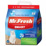 Mr. Fresh Smart древесный комкующийся наполнитель для длинношерстных кошек 4,5л/2,2кг фото, цены, купить