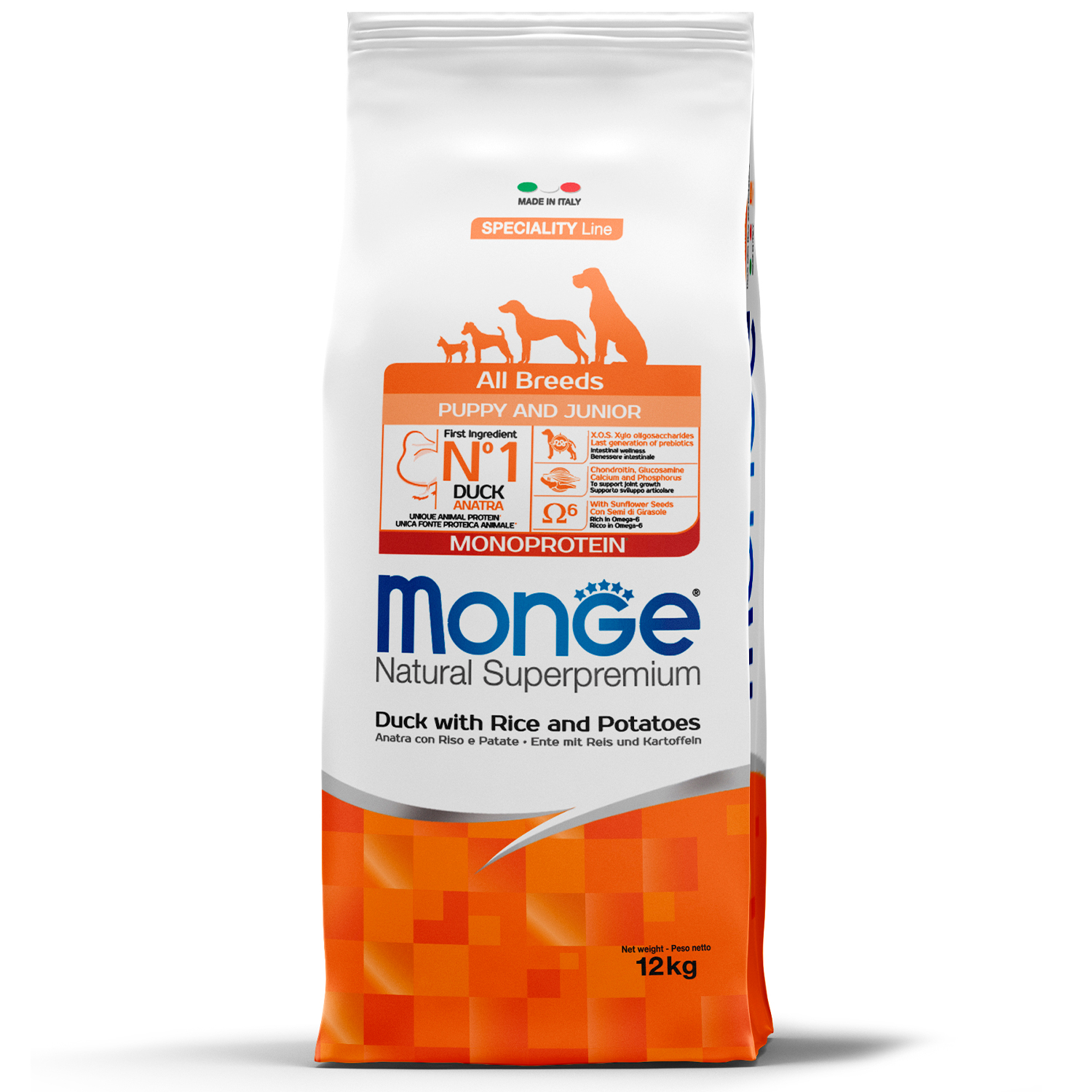 Monge Speciality Line Monoprotein сухой для щенков всех пород Утка/Рис 12кг фото, цены, купить