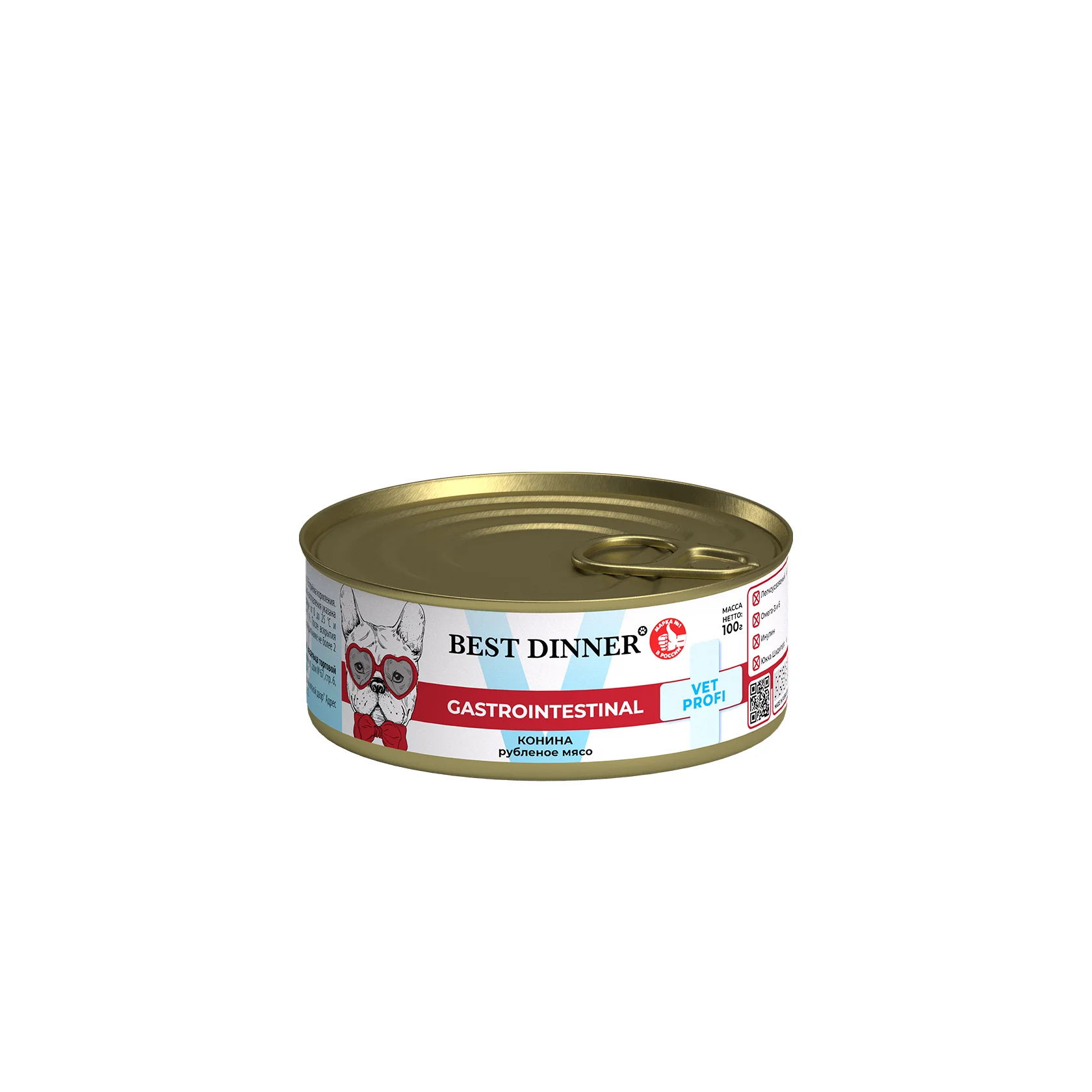 Best Dinner Exclusive Vet Profi Gastrointestinal консервы с кониной при проблемах ЖКТ у собак 100г фото, цены, купить