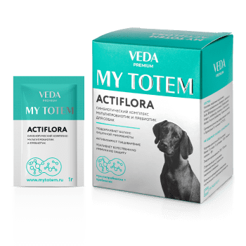 MY TOTEM ACTIFLORA синбиотический комплекс для собак 30пакетиков*1г фото, цены, купить