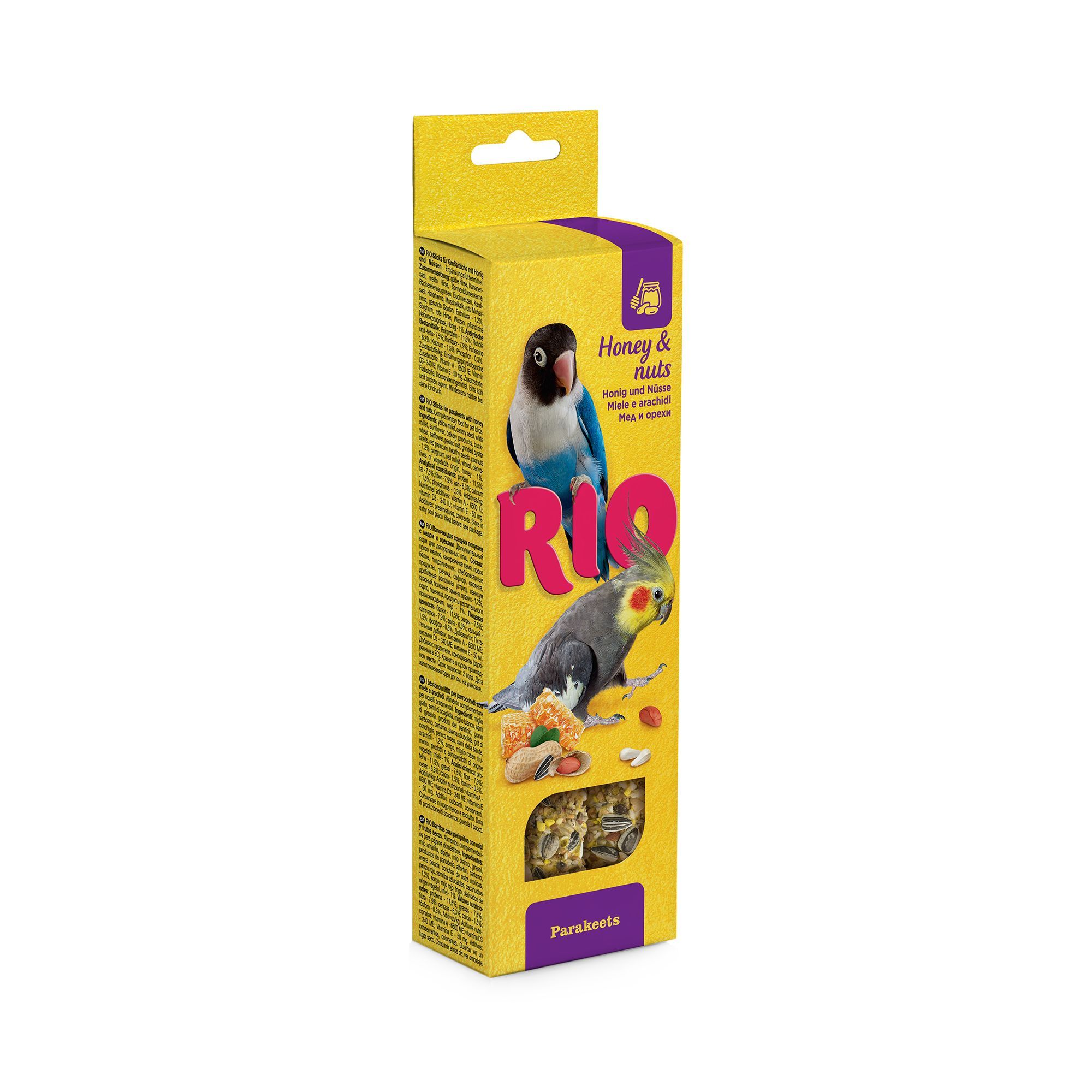 RIO палочки для птиц мёд и орехи 2*75г  фото, цены, купить