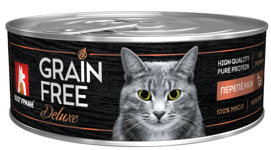 Зоогурман консервы GRAIN FREE 100г с перепелкой для кошек фото, цены, купить
