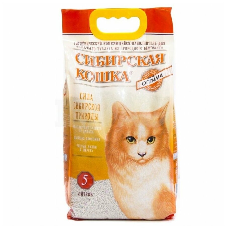 Сибирская Кошка "Оптима"  5л (комкующийся) фото, цены, купить