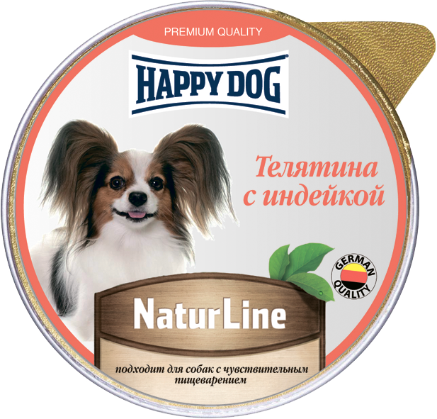 HappyDOG Natur Line консервы 125г паштет телятина с индейкой фото, цены, купить