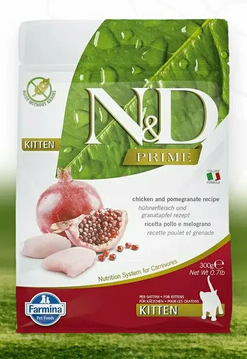 Farmina N&D KITTEN Chicken&Pomegranate беззерновой, курица, гранат для котят 300г фото, цены, купить