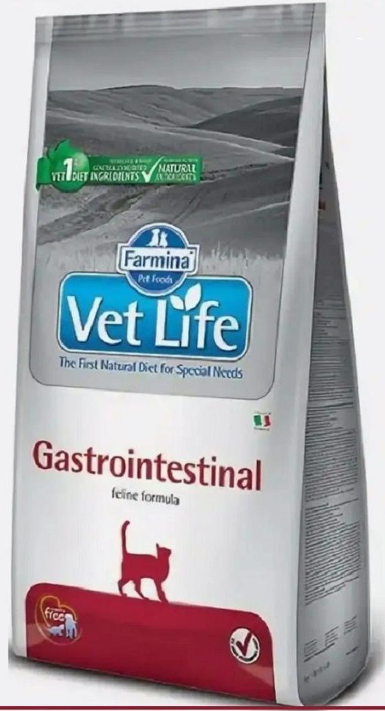 Farmina VetLife Gastro-Intestinal при желудочно-кишечных заболевании у кошек 400г фото, цены, купить