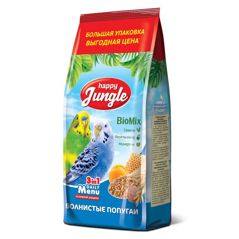 Happy Jungle 900г для волнистых попугаев   фото, цены, купить