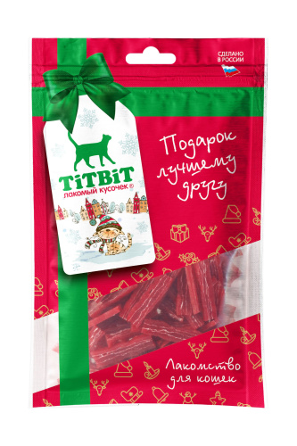 TiTBiT Мраморная нарезка из говядины для кошек (Новогодняя коллекция) 70г  фото, цены, купить