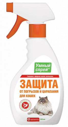 Спрей Умный Защита от погрызов и царапания 200мл для кошек фото, цены, купить