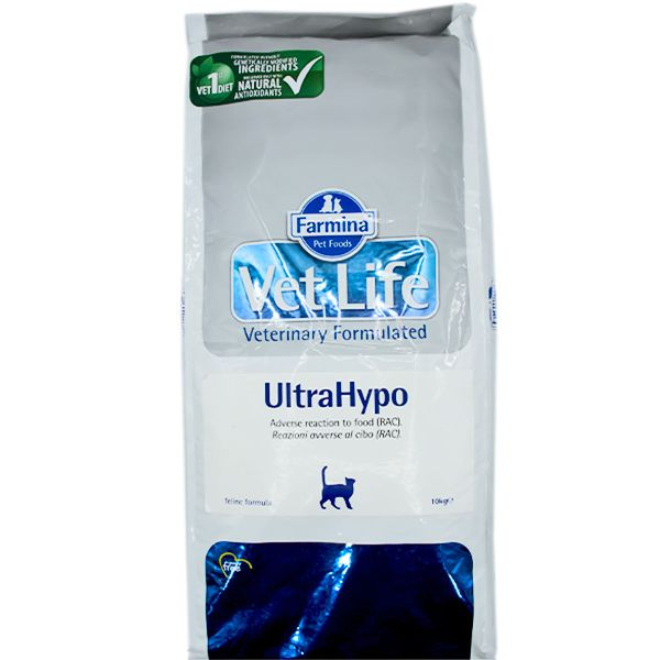 Farmina VetLife UltraHypo для кошек при пищевой аллергии 10кг фото, цены, купить