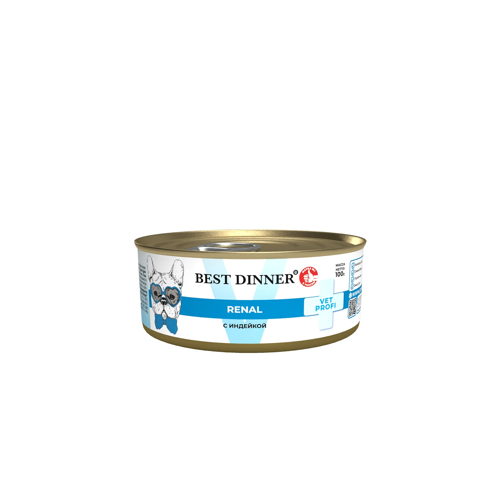 Best Dinner VET PROFI Renal консервы с индейкой при болезнях почек у собак 100г фото, цены, купить