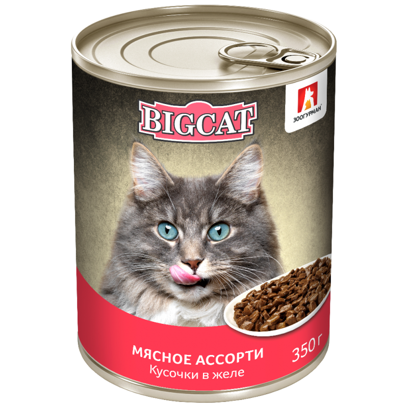 Зоогурман BIG CAT консервы мясное ассорти в желе  350г фото, цены, купить