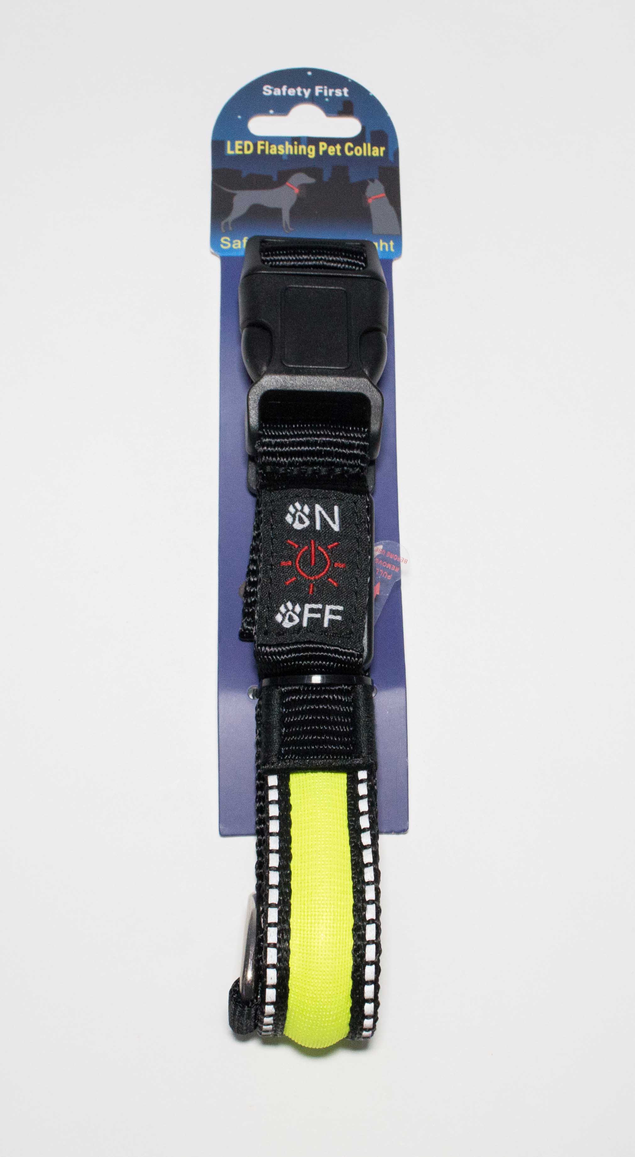 Светящийся ошейник (зеленый) 2.5см*51-61см (нейлон+LED) (JPF-602L-green) фото, цены, купить