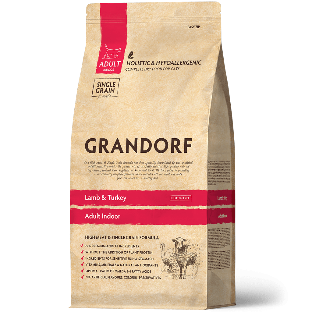 GRANDORF CAT Lamb&Turkey INDOOR для кошек с ягненком и индейкой 2 кг фото, цены, купить