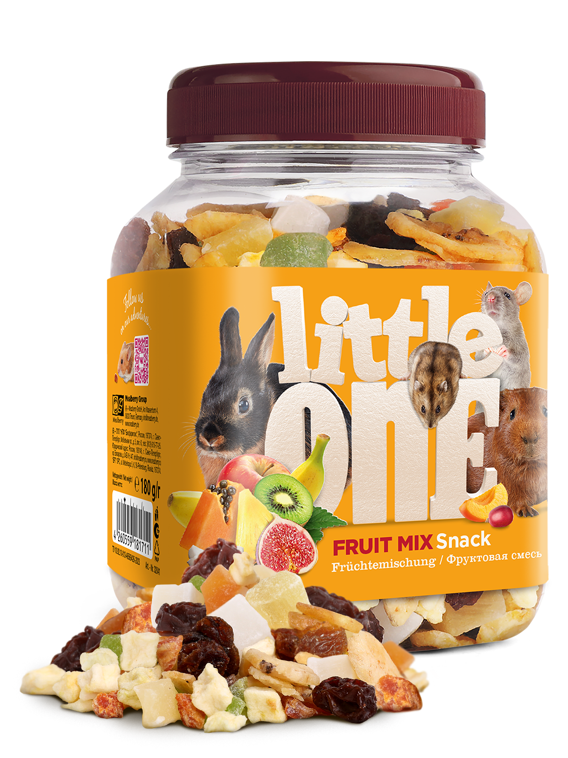 Лакомство Little One для гызунов 180г Фруктовая Смесь  фото