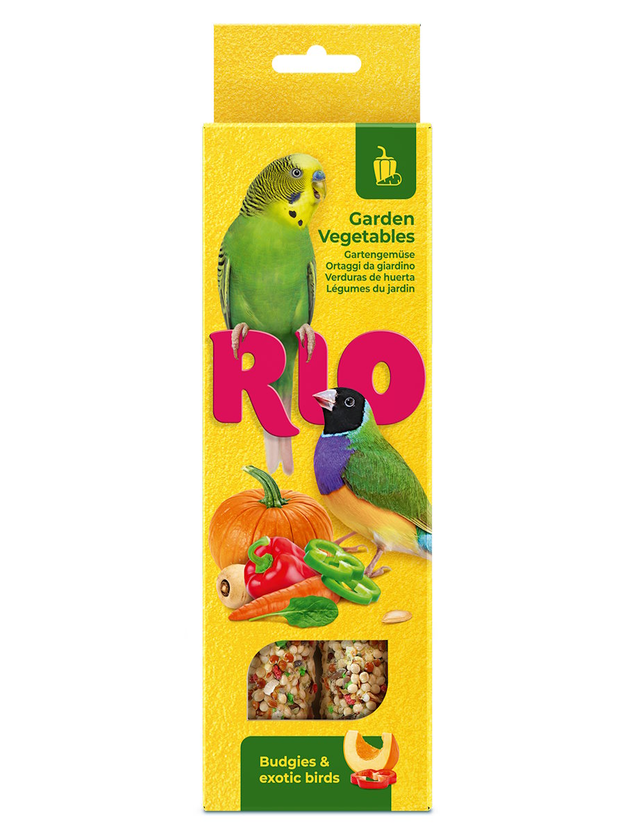 Колба RIO для волнистых попугаев и экзотов Садовые Овощи 2*40г  фото, цены, купить