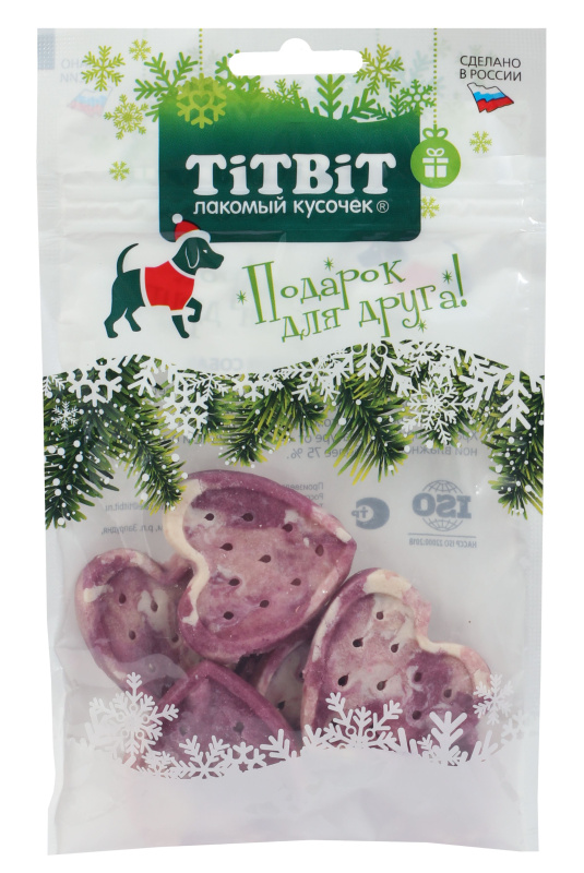 TiTBiT Мягкие снеки с кроликом и черникой (Новогодняя коллекция) 70 г 026120 фото, цены, купить
