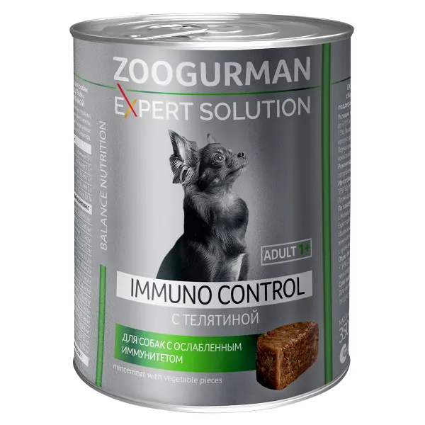 Zoogurman EXPERT Solution Immuno Control консевры 350г, телятина, для собак фото, цены, купить