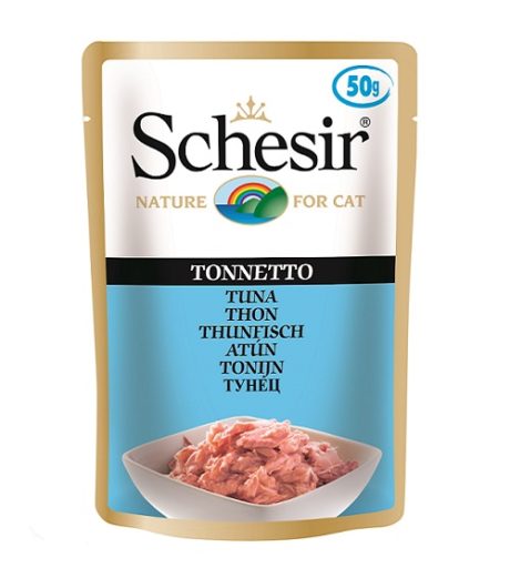 SCHESIR пауч 50г с тунцом для кошек фото, цены, купить