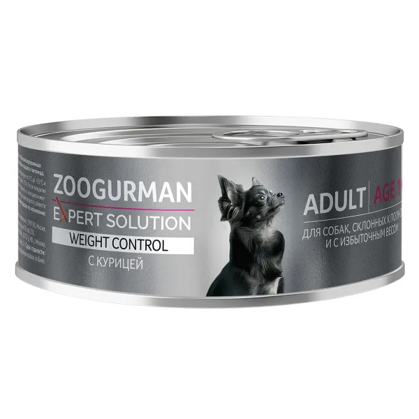 Zoogurman EXPERT Solution Weight Control консервы 100г, курица для собак фото, цены, купить