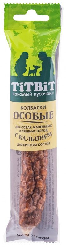 TiTBiT Колбаски Особые с кальцием для собак маленьких и средних пород 30 г фото, цены, купить
