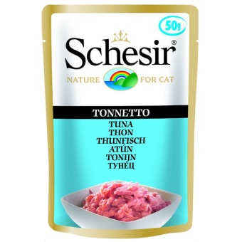 SCHESIR пауч 50г с тунцом для кошек фото, цены, купить