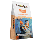 SHELMA Adult сухой корм для взрослых кошек мясное ассорти 8кг фото, цены, купить