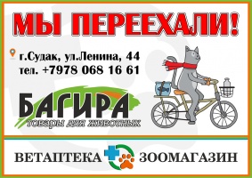 Магазин Багира в г. Судаке по новому адресу